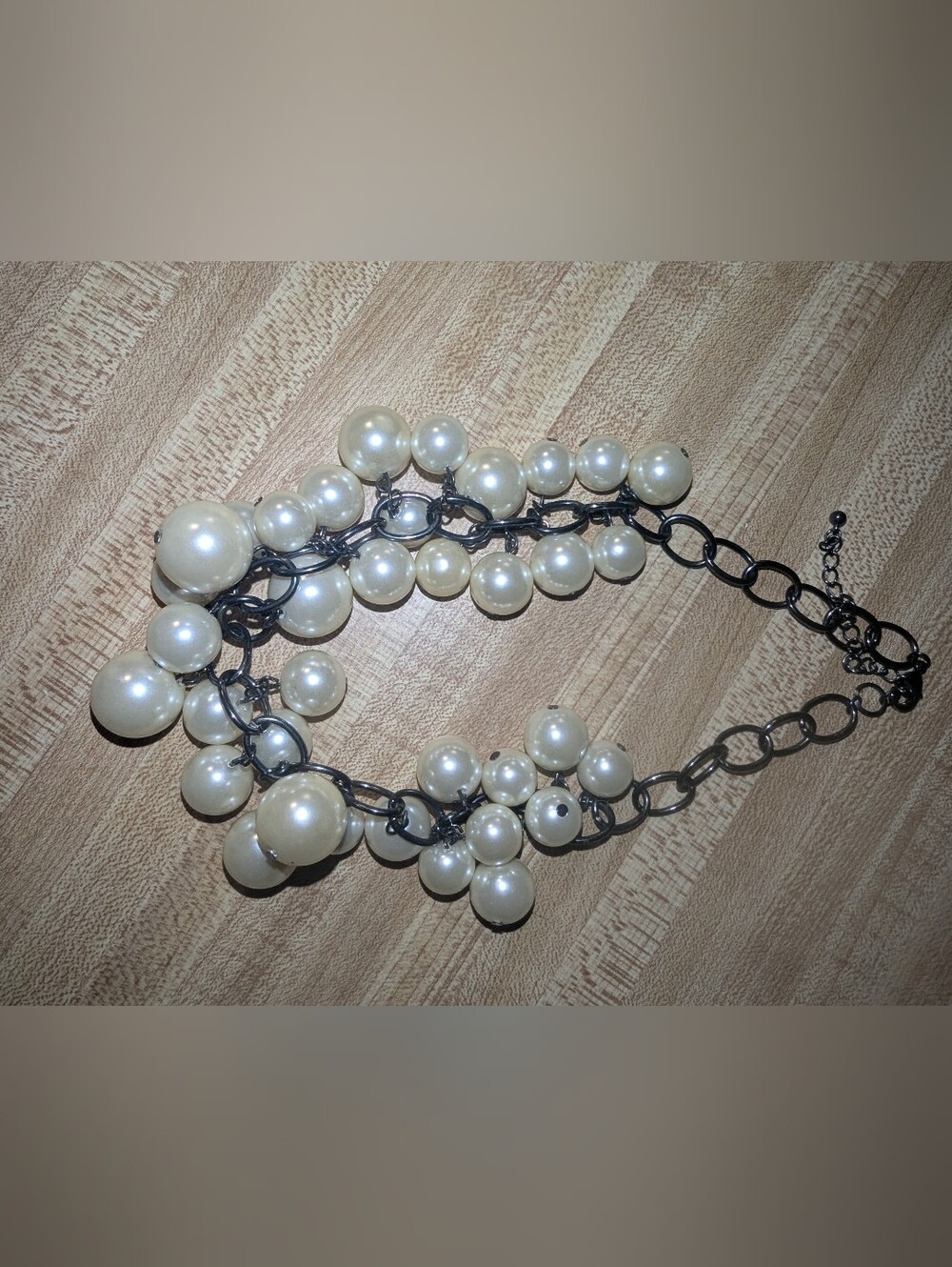 Chunky White/Ivory Beaded Necklace
